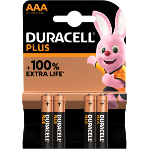 Алкални батерии ААА Duracell Plus Power MX2400 AAA - 4 броя