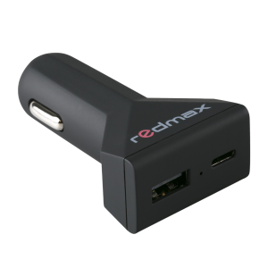 Двоен USB адаптер за кола 1 x 2.4A USB-A + 1 x 3.0A USB Type C