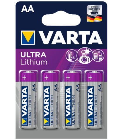 Литиеви батерии АА Varta Lithium AA - 4 броя