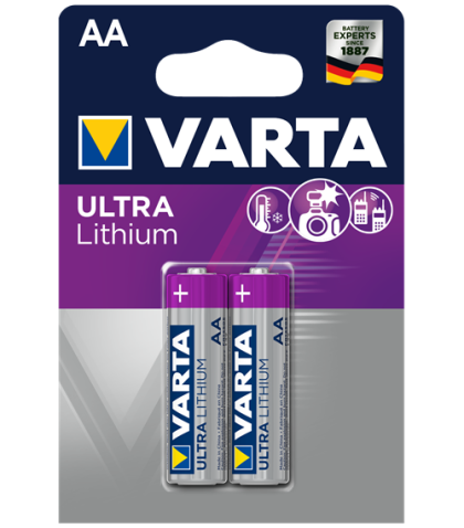 Литиеви батерии АА Varta Lithium AA - 2 броя