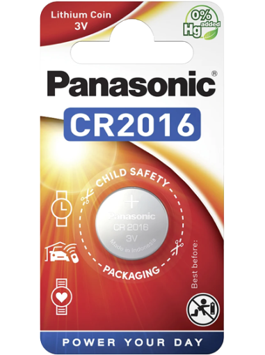 Литиева батерия CR2016 Panasonic CR2016 - 3V